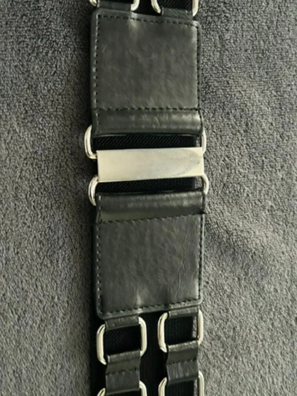 Vintage Betsey Johnson Black Stretch Belt BBP1635
